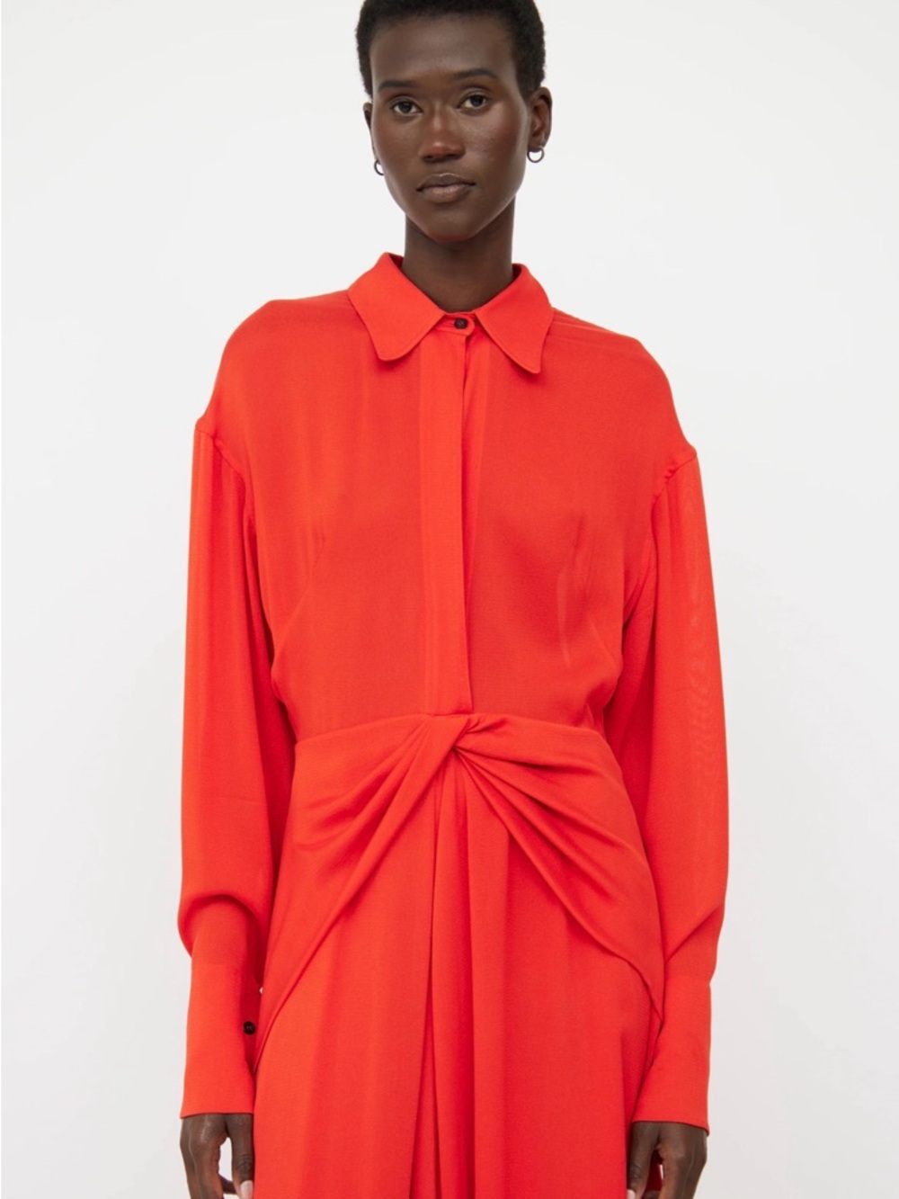 Victoria Beckman Red Silk Blend Dress